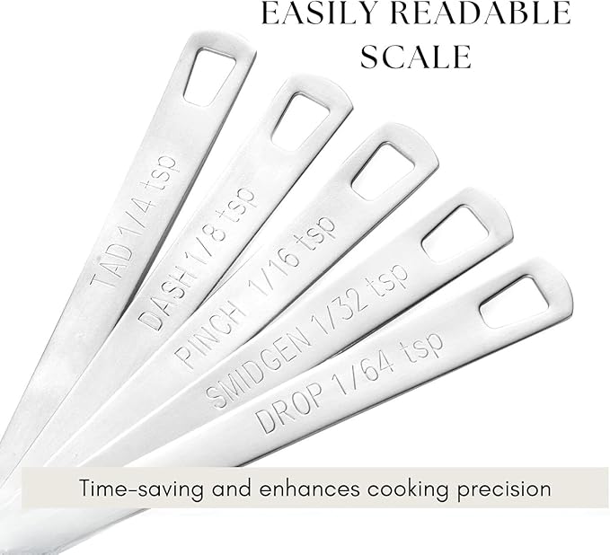 2 Pack Teaspoon Measuring Spoons, 1/4 tsp, 1/8 tsp, 1/16 tsp, 1/32 tsp - Image 4
