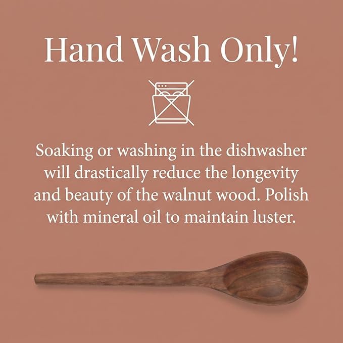 Salt & York 5-piece Walnut Wooden Kitchen Utensil Set - Image 6