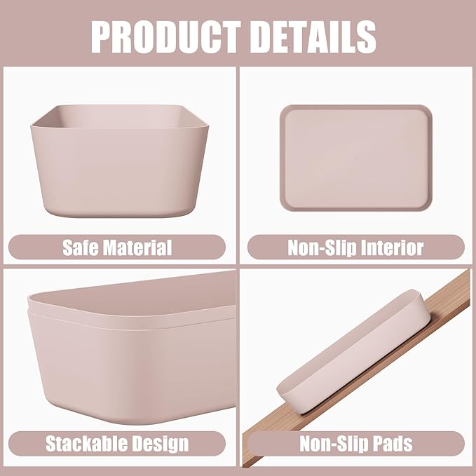 Plastic Drawer Organizers, Desk and Vanity Organizer Plastic Tray, Makeup - Image 3
