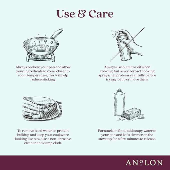 Anolon Nouvelle Stainless Steel Cookware Pots and Pans Set, 10 Piece - Image 7