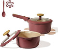 CAROTE 2.0Qt & 3.0Qt Titanium Nonstick Reinforced Sauce Pan Sets by CAROTE