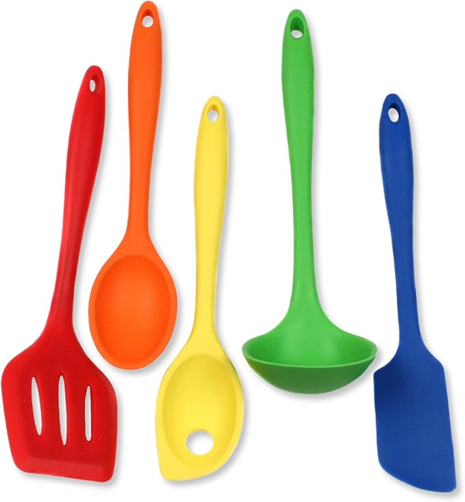 Chef Craft 5 Piece Multicolored Premium Silicone Kitchen Tool Set by ChefCraft