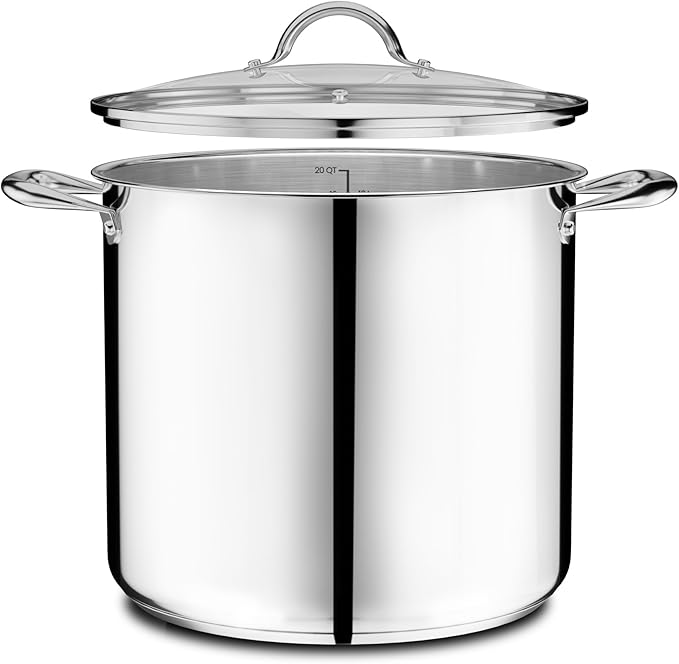 Stainless Steel Stockpot with Tempered Glass Lid 14 Quart, Durable 18/0 - Image 10