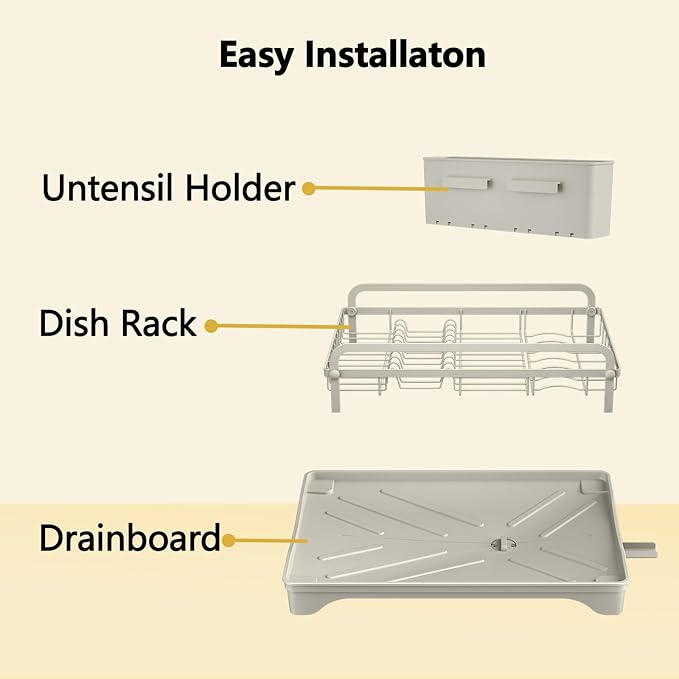 LIYI Dish Rack - Dish Racks for Kitchen Counter, Kitchen Dish Drying Rack - Image 7