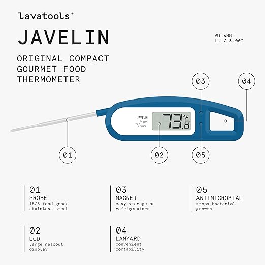 Lavatools Javelin® Ultra-Fast 3-Second Digital Instant Read Meat Thermometer - Image 2