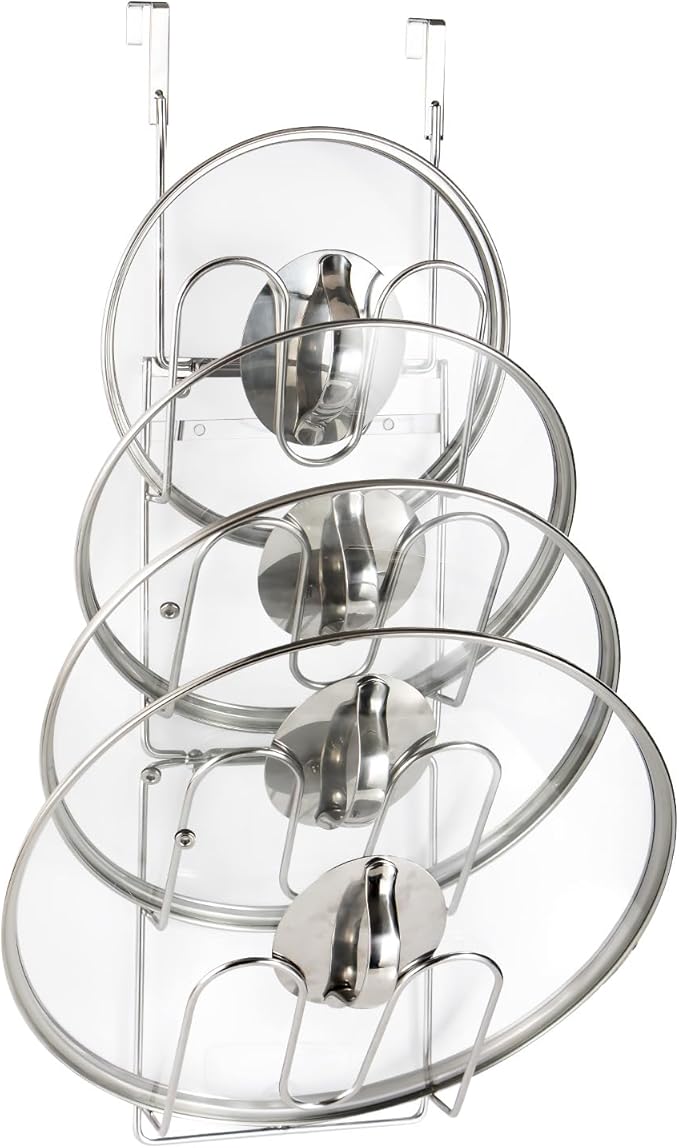 YQh The-Cabinet Pot Lid Organizer, Door Mounted Pot cover rack, Pot Lid Storage by YQh