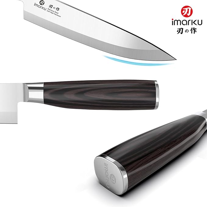 imarku Chef Knife 8-Inch Pro Japanese Kitchen Knife High-Carbon Stainless Steel - Image 5
