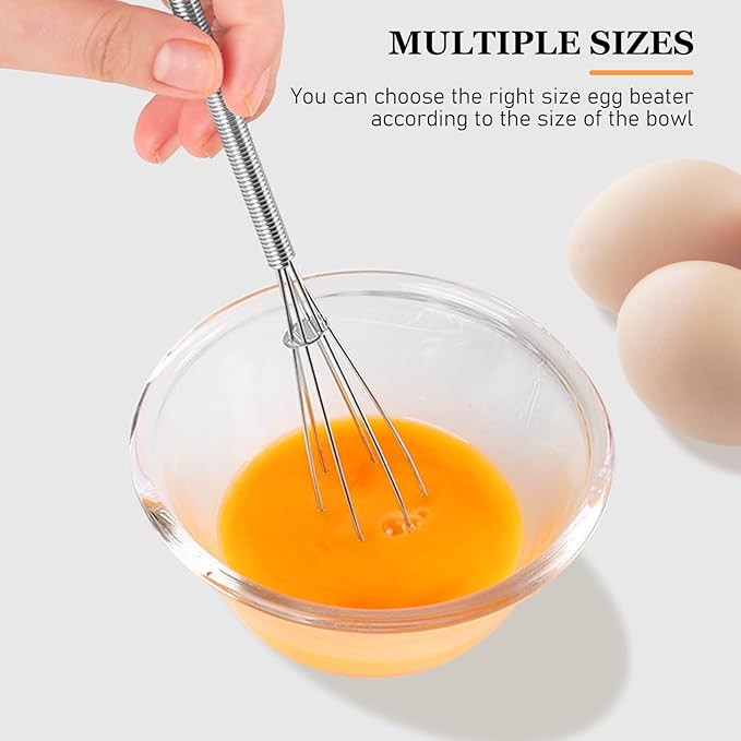 NileHome Mini Whisks Stainless Steel Whisk Set 5" 7" Kitchen Small Wisk Balloon - Image 5
