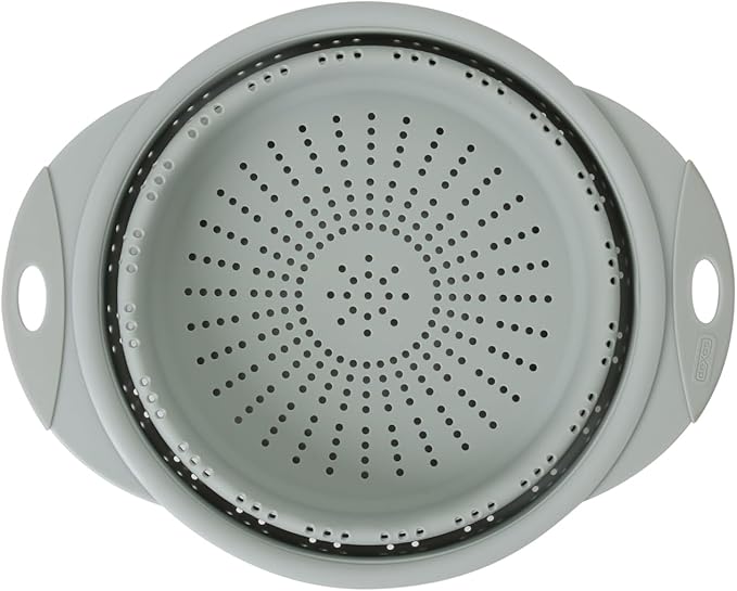 Dexas 10" Collapsible Silicone Colander in Sage, Kitchen Strainer - Image 2