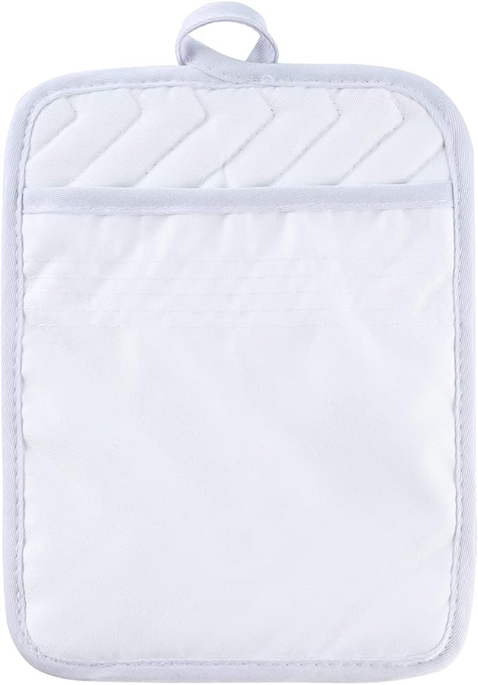 Anyi Pot Holders and Oven Mitts 7" X 9" Heat Resistant Pocket Pot Holder Set - Image 4