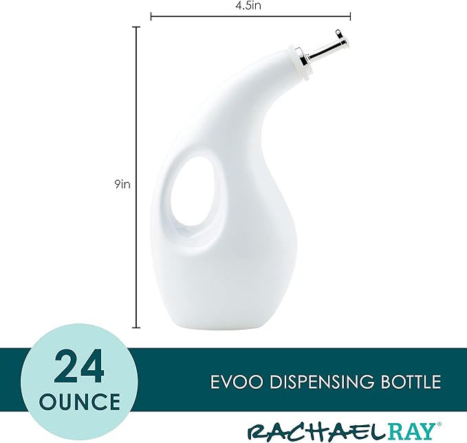 Rachael Ray Ceramic EVOO Oil and Vinegar Dispensing Bottle - Image 2