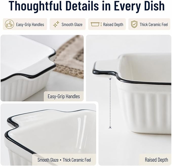 6 Pcs Ceramic Baking Dish, 12 Oz Small Casserole Dish - Image 5