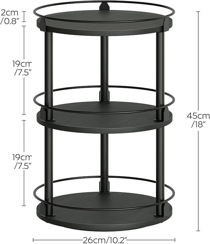 YATINEY 3-Tier Lazy Susan Organizer, Rotating Spice Rack, Spinning Organizer - Image 9