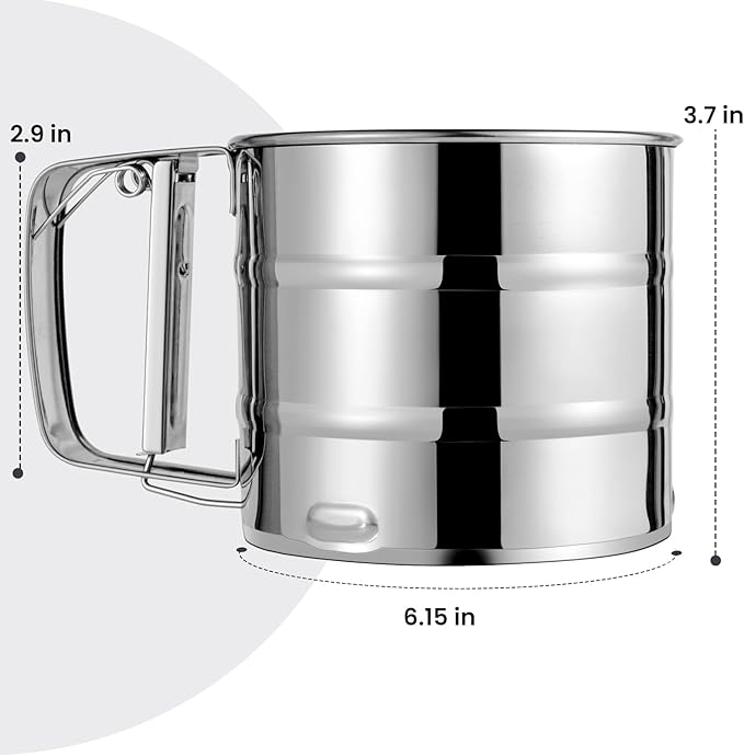 Flour Sifter, Stainless Steel Sifter - Image 2