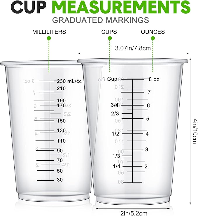 Yunsailing 50 Pack Disposable Measuring Cups - Image 2