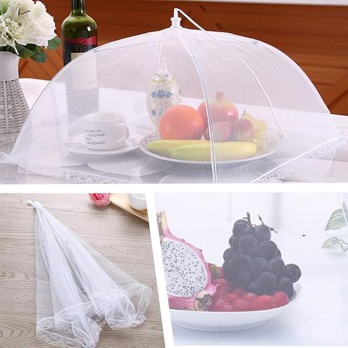 Onarway 6 Pack Food Covers 17 Inch Pop-Up Encrypted Mesh Plate Serving Tents - Image 6