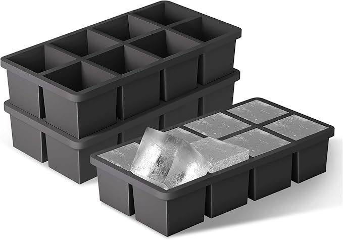 Samuelworld Large Silicone Ice Cube Tray Molds, Big 2 Inch Cubes by Samuelworld