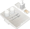 Silicone Dish Drying Mat for Kitchen Counter, Dish Drying Pad, Non-Slip Drain by COPLIB