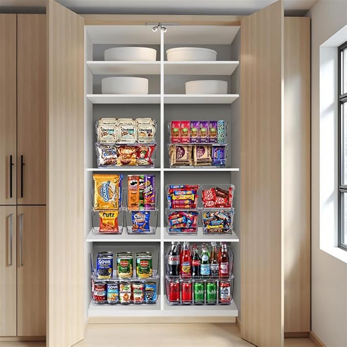 Sorbus Stackable Storage Bins Open Front, Pantry Bins - Image 2