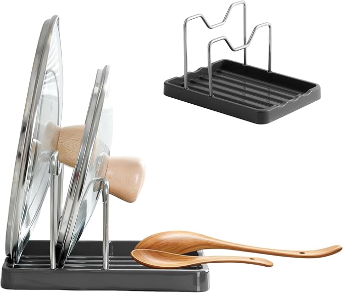 2 in 1 Pot Lid Holder & Spoon Rest by Aenfaiy