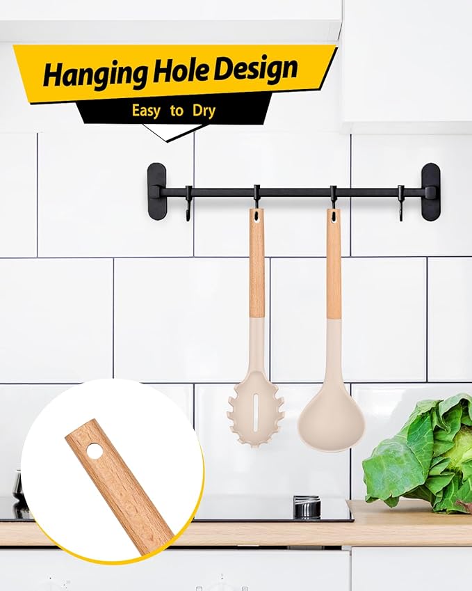 Silicone Pasta Fork and Ladle Spoon Set - Image 6