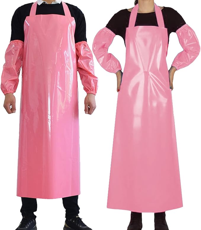 ELEBOX Waterproof Oil Proof Bib Apron Utility Apron Chemical Resistant Apron by ELEBOX