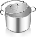 TeamFar 16QT Stock Pot, Stainless Steel Stockpot Large Induction Cooking Pot by TeamFar