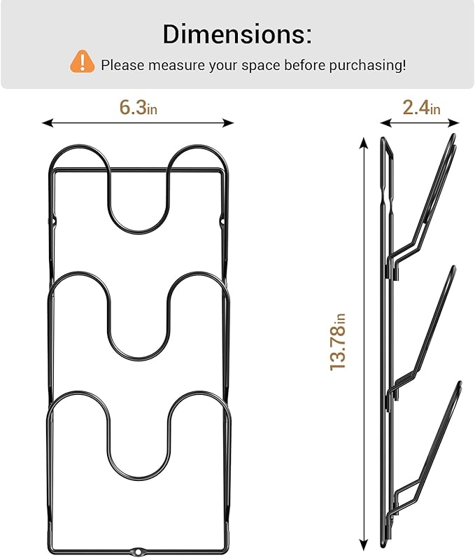 ORDORA 2 Pack Pot Lid Organizer Rack - Image 5