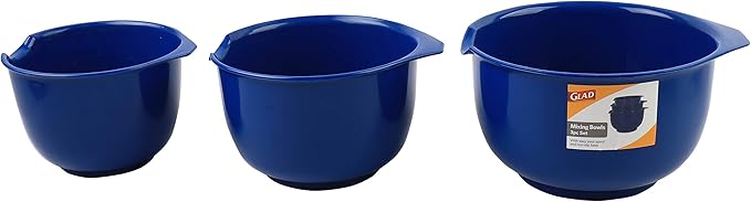 Glad Mixing Bowls with Pour Spout, BPA Free, Dishwasher Safe Plastic Kitchen - Image 5