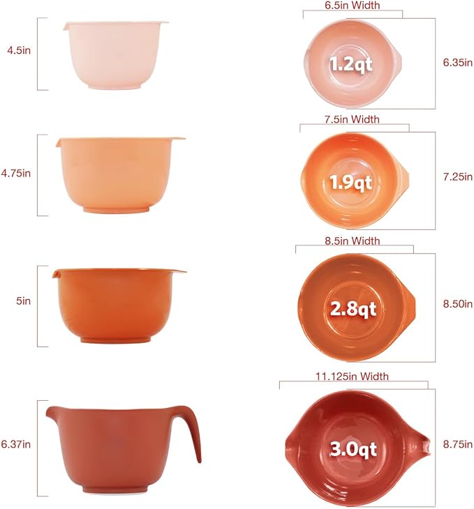 Glad Mixing Bowls with Pour Spout, Dishwasher Safe Kitchen Cooking and Baking - Image 5