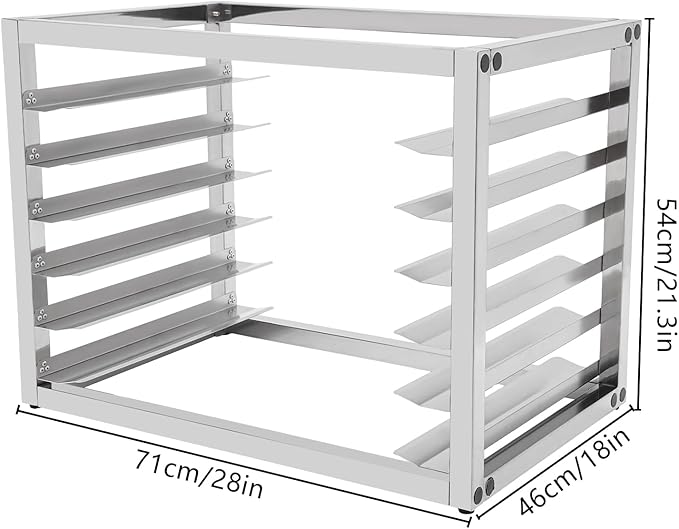 6 Tier Bun Pan Rack, Aluminum Bakery Rack - Image 7