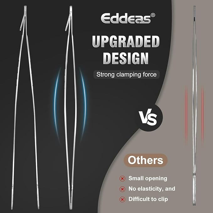 Eddeas Kitchen Tweezers Tongs, Cooking Tweezers Stainless Steel - Image 7