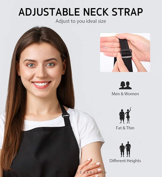 Syntus 4 Pack Adjustable Bib Apron - Image 5