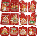 SiliFine 12 Pcs Christmas Kitchen Accessories Set Gingerbread Style