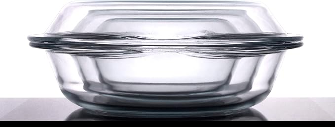 Set of 6 Round Glass Casserole Dishes, Nesting Glass Baking Dish Set - Image 3