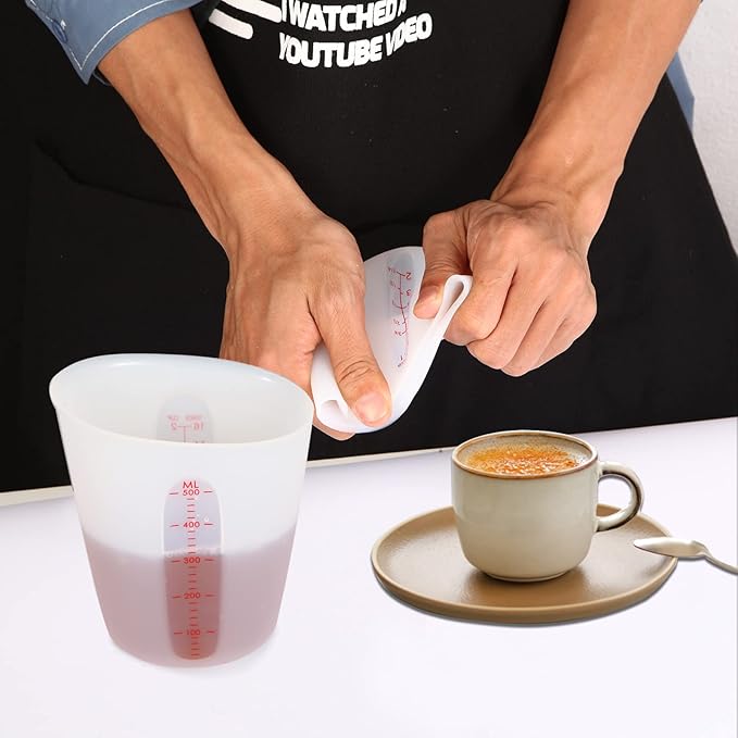 ZUYEE Silicone Measuring Cups Flexible Measure Melting Cups - Image 3