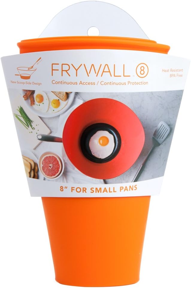 Frywall 8 - Orange - Splatter Guard, as Seen on Shark Tank - Image 2