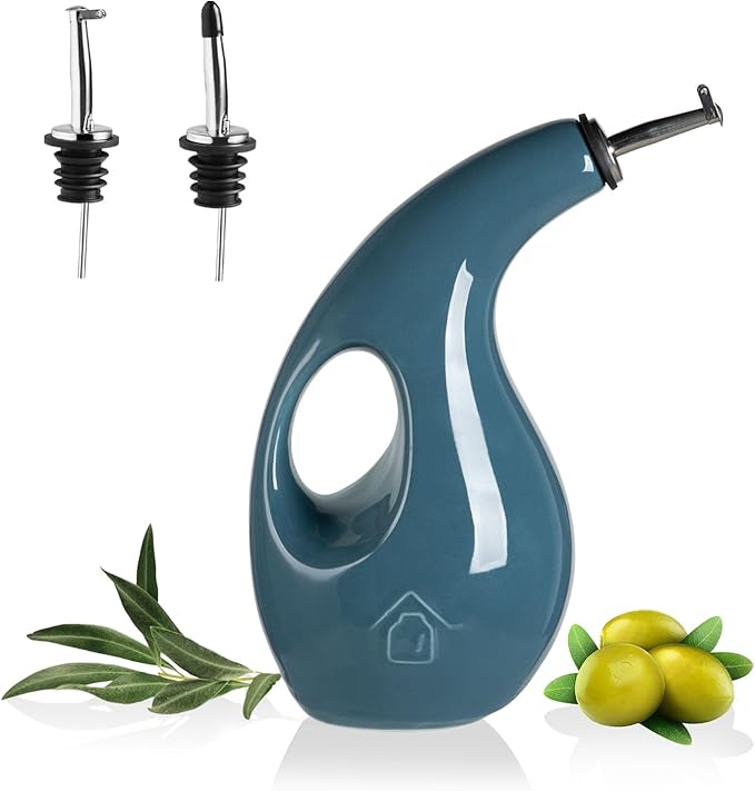 Sweejar Ceramic Olive Oil Dispenser Bottle, 24 Oz Opaque Cruet Protects EVOO by Sweejarco1949