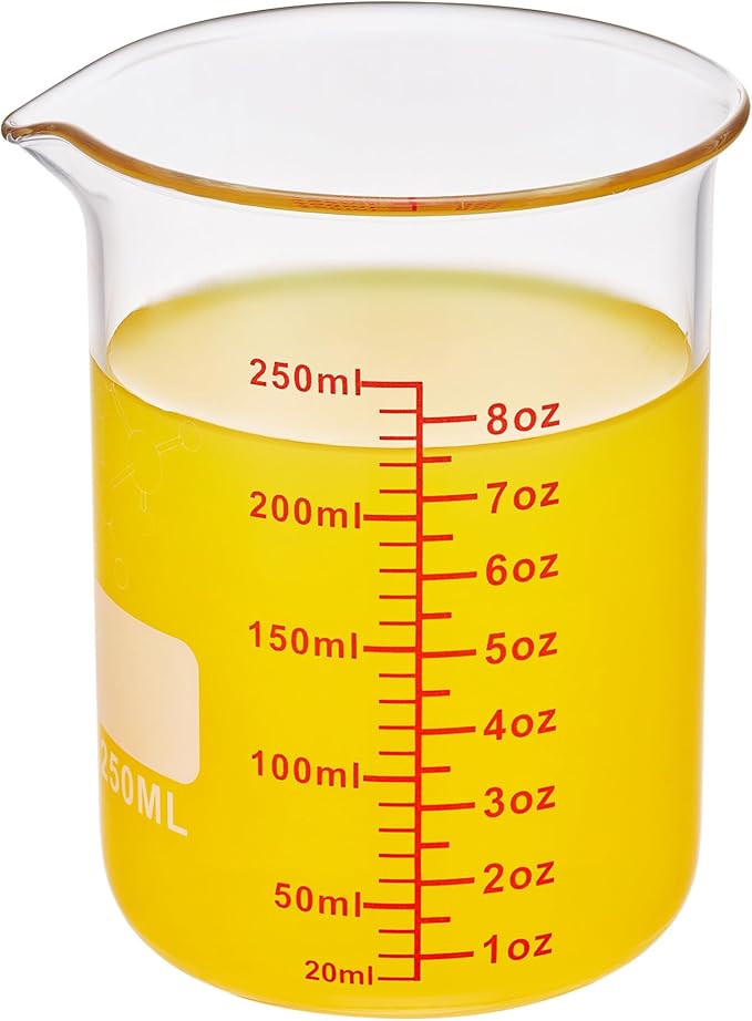 High Borosilicate Glass Measuring Cup-V-Shaped Spout, 250ml Glass Measuring - Image 7