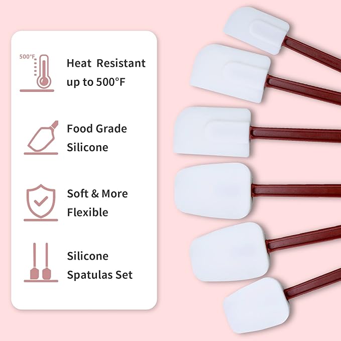 14 INCH Silicone Spatulas Heat Resistant Heavy Duty Rubber Spatulas Commercial - Image 3
