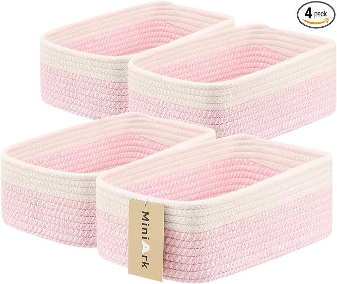 MiniArk Small Storage Baskets for Organizing | Closet Organizer Bins | Shelf by MiniArkStorageBasketsHome