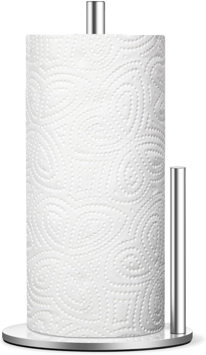 Paper Towel Holder Countertop, Premium Stainless Steel Silver Paper Towel Holder by Unknown