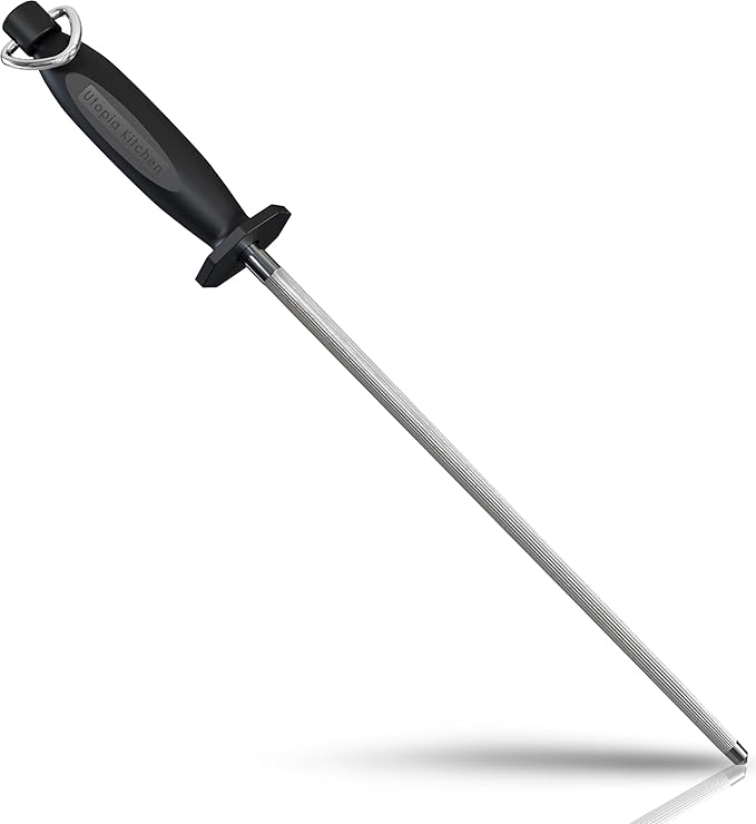 Utopia Kitchen 10 Inch Honing Steel Knife Sharpening Steel Sharpening Rod by UTOPIAKITCHEN