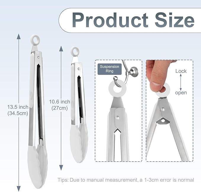 Premium Stainless Steel Heat Resistant Kitchen Tongs - Image 2