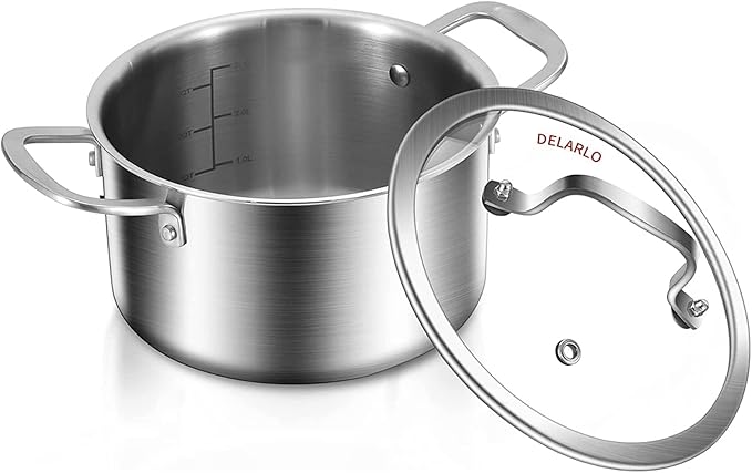 DELARLO Whole Body Tri-ply Stainless Steel Stock Pot - Image 2