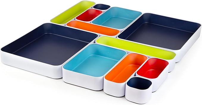 Three by Three Seattle 12 Piece Metal Organizer Tray Set by ThreebyThreeSeattle