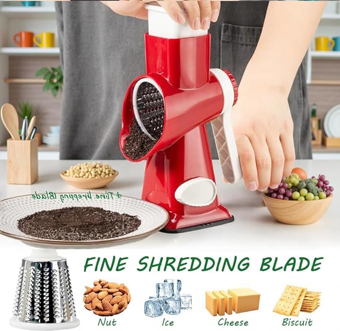 Cheese Grater with Handle, Vegetables and Fruits and Easy to Clean - Image 3