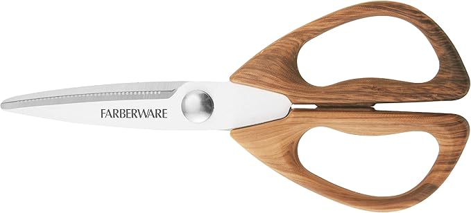 Farberware 5221282 All Purpose Shear, Pecan Wood Handles 8.2 x 3.5 x 0.5 inches by Farberware