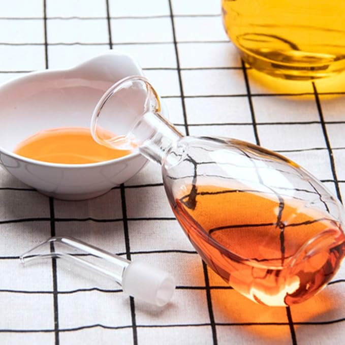 Affogato Glass Oil Bottle with Spout, Olive Oil Dispenser Vinegar Drizzler - Image 5