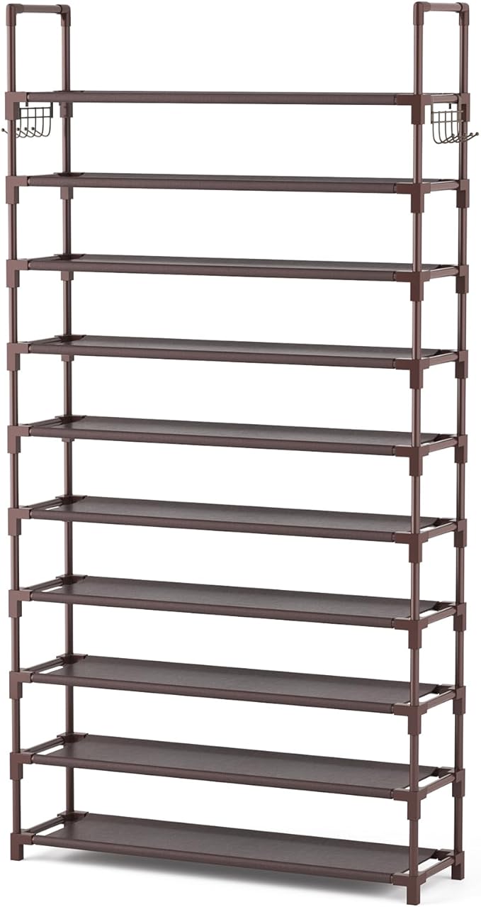 VTRIN 10 Tiers Shoe Rack Tall Large Capacity Wide Shoe Organizer Sturdy Shoe - Image 8
